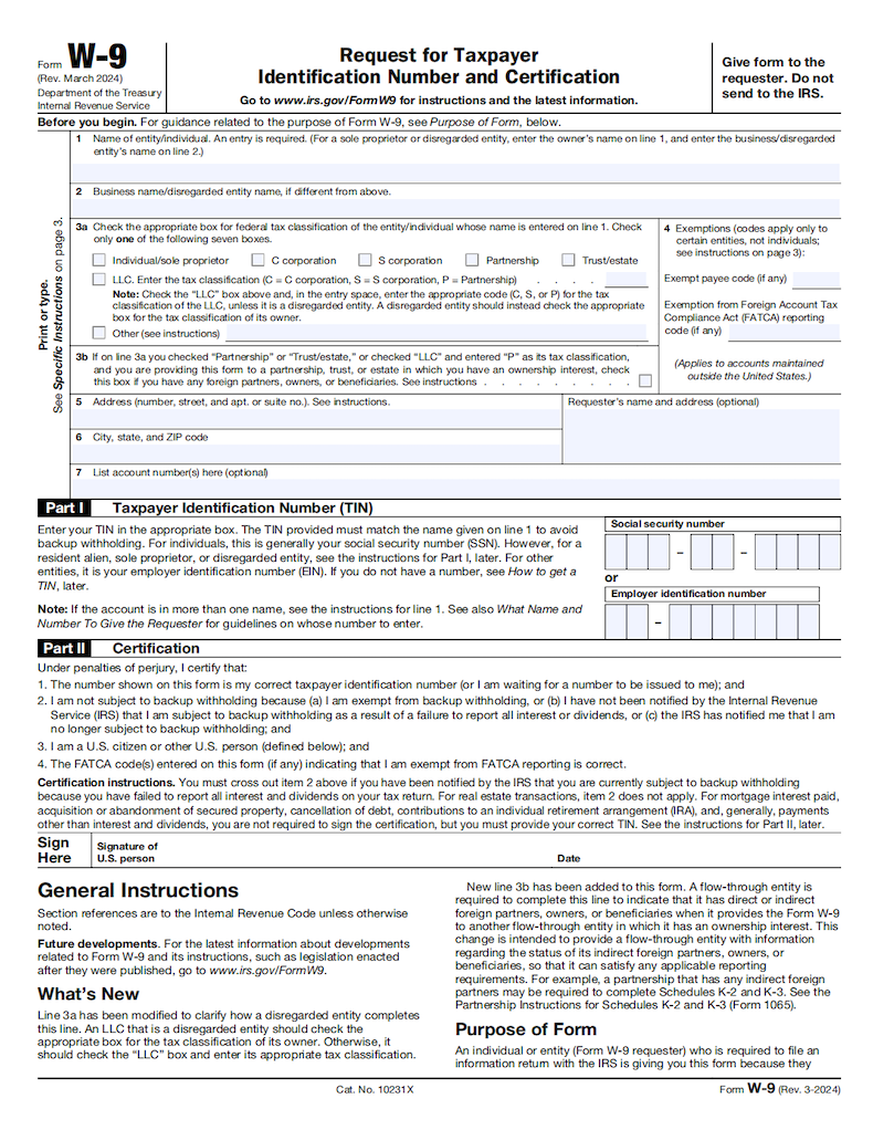 Form W-9